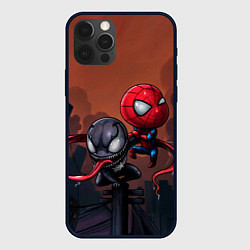 Чехол iPhone 12 Pro Max Мини Человек паук и Веном