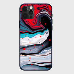 Чехол iPhone 12 Pro Max Флюид арт абстракция