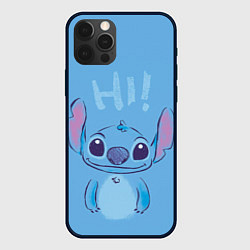 Чехол для iPhone 12 Pro Max Stitch says hi, цвет: 3D-черный