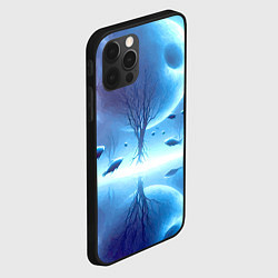 Чехол для iPhone 12 Pro Max Луна и рыбы - нейроарт фантазия, цвет: 3D-черный — фото 2