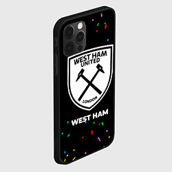 Чехол для iPhone 12 Pro Max West Ham конфети, цвет: 3D-черный — фото 2