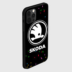 Чехол для iPhone 12 Pro Max Skoda конфети, цвет: 3D-черный — фото 2