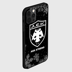 Чехол для iPhone 12 Pro Max Снежный AEK Athens, цвет: 3D-черный — фото 2
