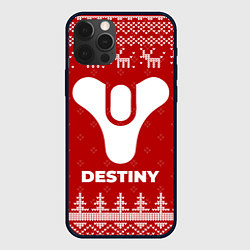 Чехол для iPhone 12 Pro Max Новогодний Destiny с оленями, цвет: 3D-черный