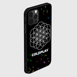 Чехол для iPhone 12 Pro Max Coldplay конфети, цвет: 3D-черный — фото 2