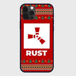 Чехол для iPhone 12 Pro Max Rust new year, цвет: 3D-черный