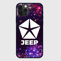 Чехол для iPhone 12 Pro Max Праздничный Jeep, цвет: 3D-черный