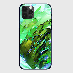Чехол для iPhone 12 Pro Max Зелёная абстракция, цвет: 3D-черный