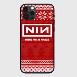 Чехол для iPhone 12 Pro Max Новогодний Nine Inch Nails, цвет: 3D-черный