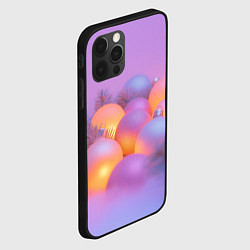 Чехол для iPhone 12 Pro Max Нежные новогодние шары, цвет: 3D-черный — фото 2