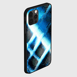 Чехол для iPhone 12 Pro Max Синяя сеть на чёрном фоне, цвет: 3D-черный — фото 2