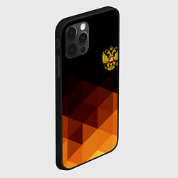 Чехол для iPhone 12 Pro Max Герб России геометрия, цвет: 3D-черный — фото 2