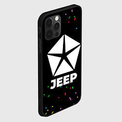 Чехол для iPhone 12 Pro Max Jeep конфети, цвет: 3D-черный — фото 2