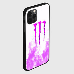 Чехол для iPhone 12 Pro Max Monster energy neon flame, цвет: 3D-черный — фото 2