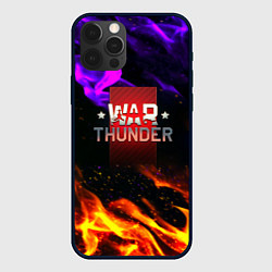 Чехол iPhone 12 Pro Max Warthunder neon flame