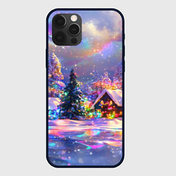 Чехол iPhone 12 Pro Max Дух рождества - зимние домики