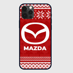 Чехол для iPhone 12 Pro Max Новогодний Mazda, цвет: 3D-черный