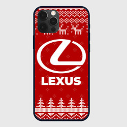 Чехол для iPhone 12 Pro Max Новогодний Lexus с оленями, цвет: 3D-черный