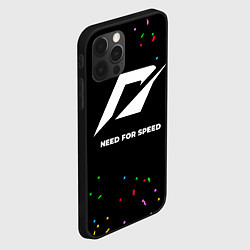 Чехол для iPhone 12 Pro Max Need for Speed конфети, цвет: 3D-черный — фото 2