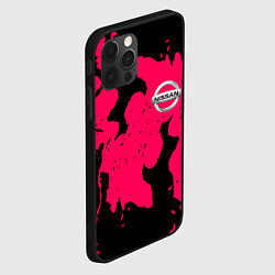 Чехол для iPhone 12 Pro Max Nissan fire pink, цвет: 3D-черный — фото 2