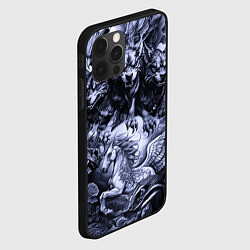 Чехол для iPhone 12 Pro Max Мифические существа с стиле тату, цвет: 3D-черный — фото 2