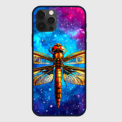 Чехол для iPhone 12 Pro Max Стрекоза в космосе, цвет: 3D-черный