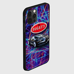 Чехол для iPhone 12 Pro Max Bugatti Italy - мечта автомобилиста, цвет: 3D-черный — фото 2