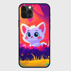 Чехол для iPhone 12 Pro Max Влюбленный милый песец, цвет: 3D-черный