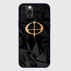 Чехол для iPhone 12 Pro Max Ozzy Osbourne golden poly, цвет: 3D-черный