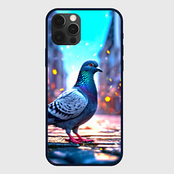 Чехол для iPhone 12 Pro Max Городской голубь, цвет: 3D-черный