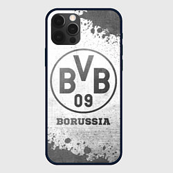 Чехол для iPhone 12 Pro Max Borussia - white gradient, цвет: 3D-черный