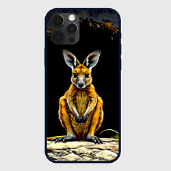 Чехол iPhone 12 Pro Max Кенгуру на черном