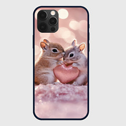 Чехол iPhone 12 Pro Max Влюбленные белочки с сердечком
