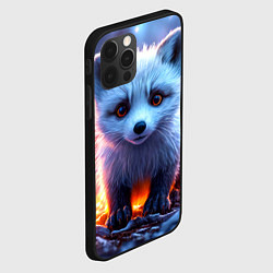 Чехол для iPhone 12 Pro Max Песец в искрах, цвет: 3D-черный — фото 2