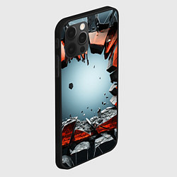 Чехол для iPhone 12 Pro Max Разбитые плиты из стекла, цвет: 3D-черный — фото 2