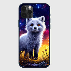 Чехол для iPhone 12 Pro Max Песец в звездную ночь, цвет: 3D-черный