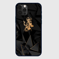 Чехол для iPhone 12 Pro Max Iron Maiden golden poly, цвет: 3D-черный