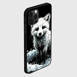 Чехол для iPhone 12 Pro Max Песец на черном, цвет: 3D-черный — фото 2