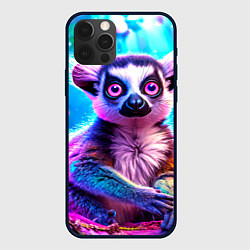 Чехол для iPhone 12 Pro Max Лемур в сказочном лесу, цвет: 3D-черный