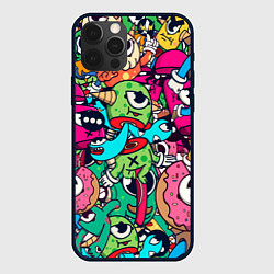 Чехол iPhone 12 Pro Max Color doodle monsters
