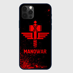 Чехол для iPhone 12 Pro Max Manowar - red gradient, цвет: 3D-черный