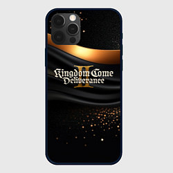 Чехол для iPhone 12 Pro Max Kingdom Come Deliverance 2 черная ткань с золотом, цвет: 3D-черный