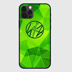 Чехол для iPhone 12 Pro Max Stray Kids green poly, цвет: 3D-черный