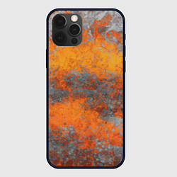 Чехол для iPhone 12 Pro Max Абстракция - orange-gray sandstorm, цвет: 3D-черный