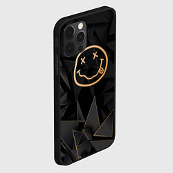 Чехол для iPhone 12 Pro Max Nirvana golden poly, цвет: 3D-черный — фото 2