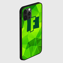 Чехол для iPhone 12 Pro Max Fortnite green poly, цвет: 3D-черный — фото 2