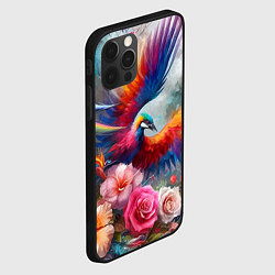 Чехол для iPhone 12 Pro Max Тропическая птица, цвет: 3D-черный — фото 2
