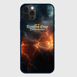 Чехол для iPhone 12 Pro Max Kingdom Come Deliverance 2 лого на небе, цвет: 3D-черный