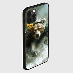 Чехол для iPhone 12 Pro Max Медвежья доблесть, цвет: 3D-черный — фото 2