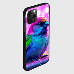 Чехол для iPhone 12 Pro Max Неоновый воробей, цвет: 3D-черный — фото 2